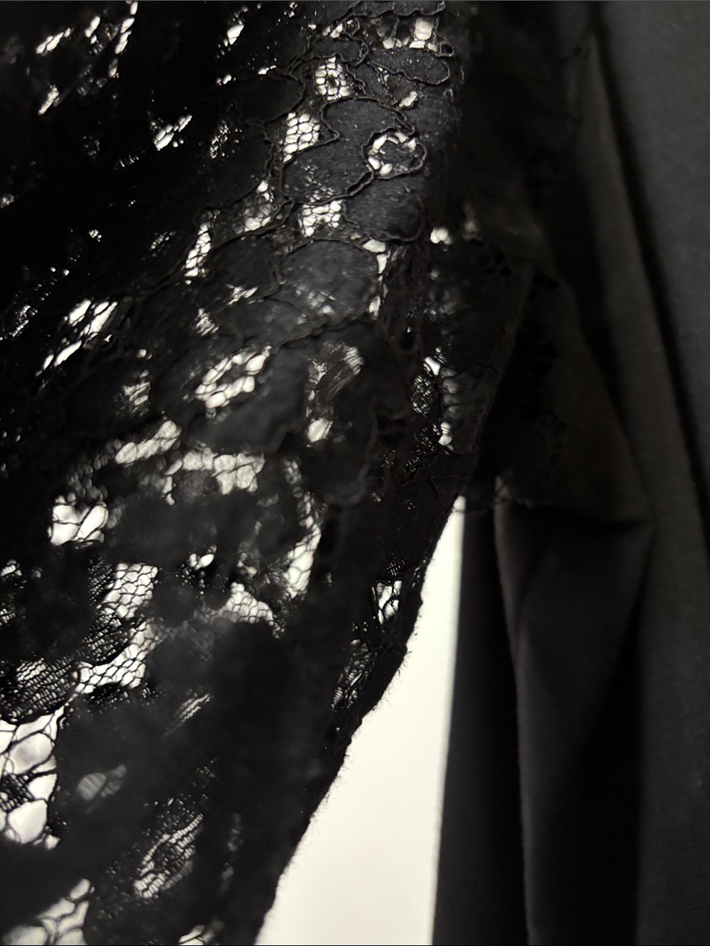 MOVING SALE!!  Rose & Olive Black Lace Sleeve Women's Sweatshirt - Picture 2 of 2